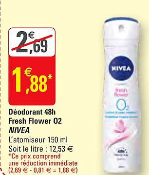 Déodorant 48h Fresh Flower 02 Nivea