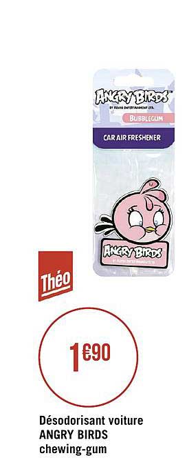 Désodorisant Voiture Angry Birds Chewing Gum