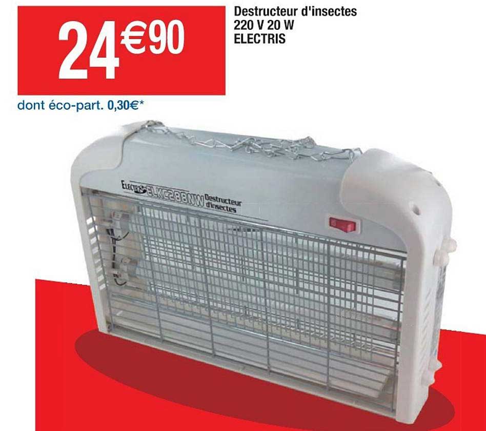 destructeur d'insectes 220 v 20 w electris