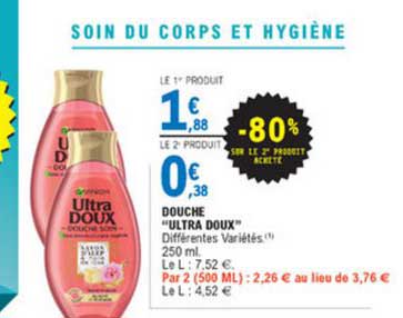 Doche Ultra Doux -80% Sur Le 2e Produit Acheté