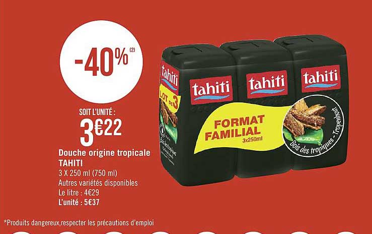 Douche Origine Tropicale Tahiti