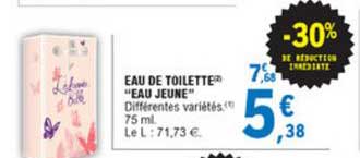 Eau De Toilette Eau Jeune -30% De Réduction Immédiate