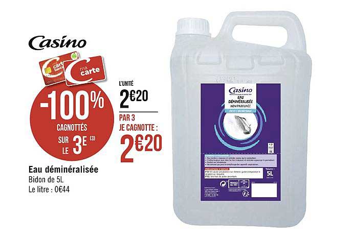 Eau Déminéralisée -100% Sur Le 3e