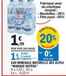 Eau Minérale Naturelle Des Alpes Marque Repère
