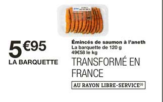 émincés de saumon à l'aneth