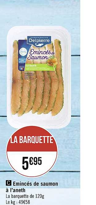 emincés de saumon à l'aneth