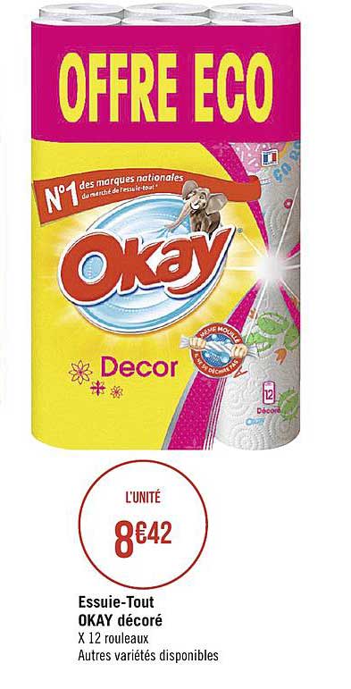 essuie tout okay décoré