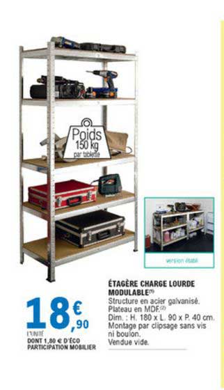 étagère charge lourde modulable