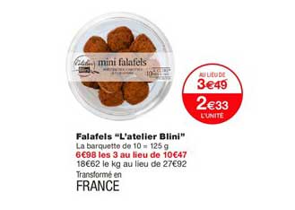falafels l'atelier blini