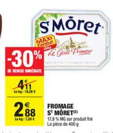 fromage st môret -30% de remise immédiate