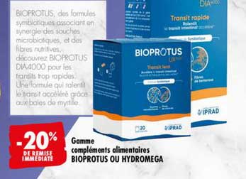 Gamme Compléments alimentaires Bioprotus ou Hydromega