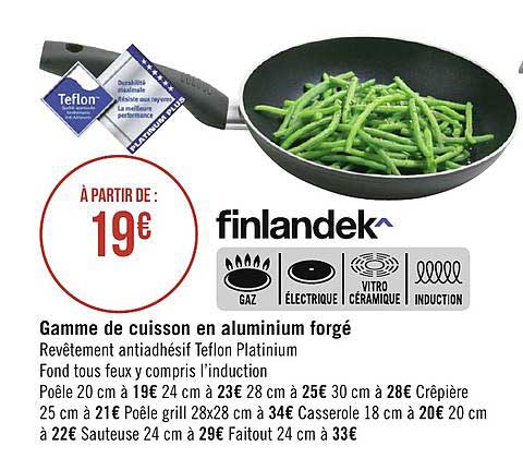 gamme de cuisson en aluminium forgé