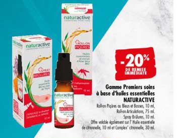 Gamme Premiers soins à base d'huiles essentielles Naturactive