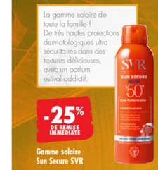 Gamme protection Solaire Sun Secure SVR
