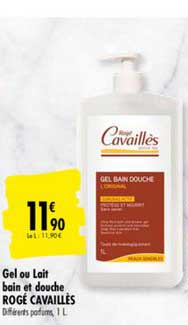gel ou lait bain et douche rogé cavaillés