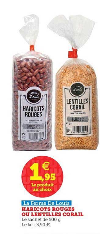 haricots rouges ou lentilles corail la ferme de louis