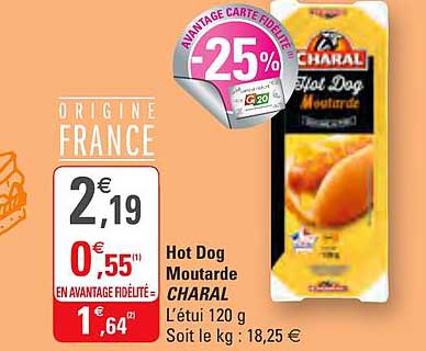 hot dog moutarde charal