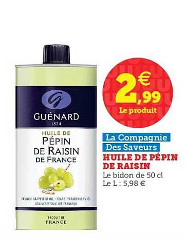 Huile De Pépin De Raisin La Compagnie Des Saveurs