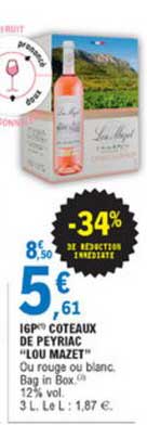 igp coteaux de peyriac lou mazet -34% de réduction immédiate