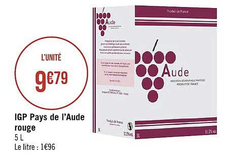 igp pays de l'aude rouge