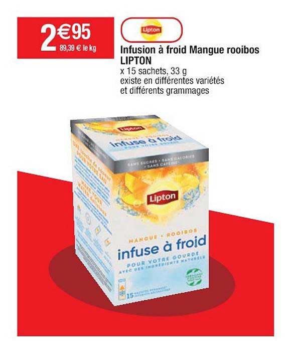 infusion à froid mangue rooibos lipton