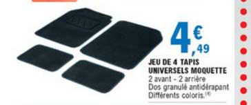Jeu De 4 Tapis Universels Moquette