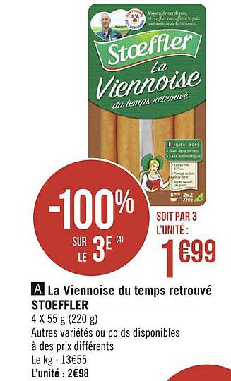 la viennoise du temps retrouvé stoeffler -100% sur le 3e