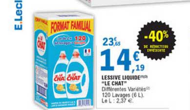 Lessive Liquide Le Chat -40% De Réduction Immédiate