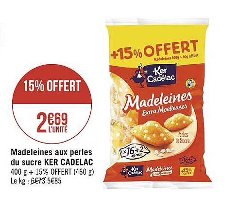 madeleines aux perles du sucre ker cadelac