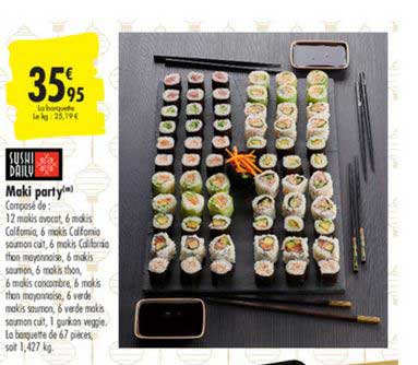 maki party sushi daily