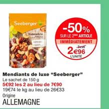 Mendiants De Luxe Seeberger -50% Sur Le 2ème Article