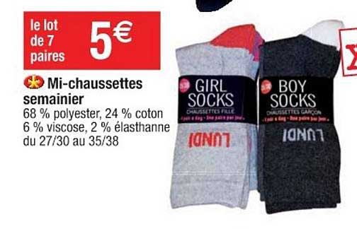 Mi Chaussettes Semainier