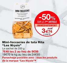 Mini Foccacias De Tata Rita Les Niçois -50% Sur Le 2ème Article