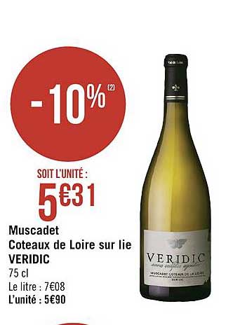 Muscadet Coteaux De Lorie Sur Lie Veridic
