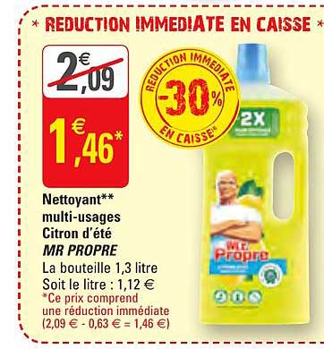 nettoyant multi usages citron d'été mr propre