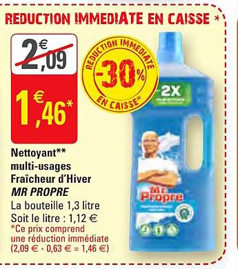 nettoyant multi usages fraîcheur d'hiver mr propre