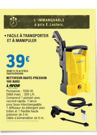 nettoyeur haute pression 100 bars lavor