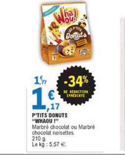 p'tits donuts whaou! -34% de réduction immédiate