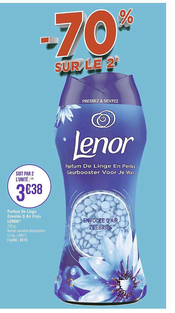 parfum de linge envolée d'air frais lenor