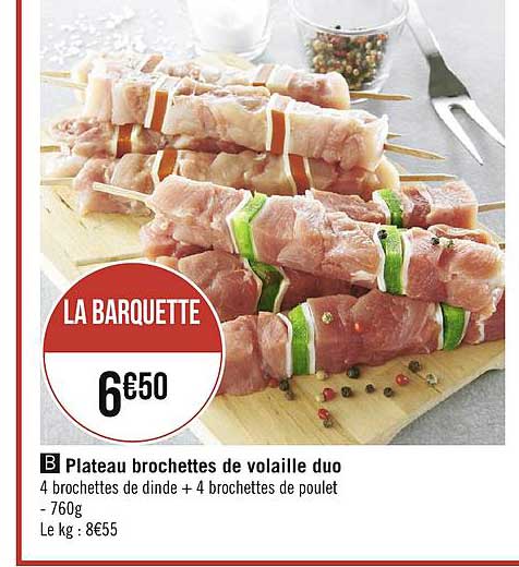 Plateau Brochettes De Volailles Duo