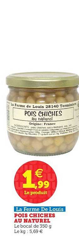 pois chiches au naturel la ferme de louis