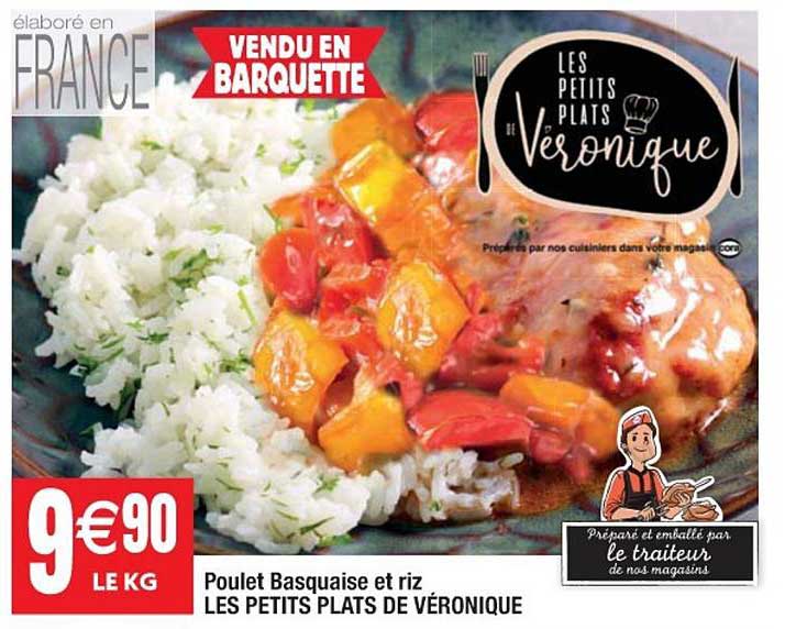 Poulet Basquaise Et Riz Les Petits Plats De Véronique