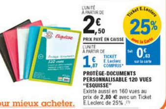 Protège Documents Personnalisable 120 Vues Esquisse