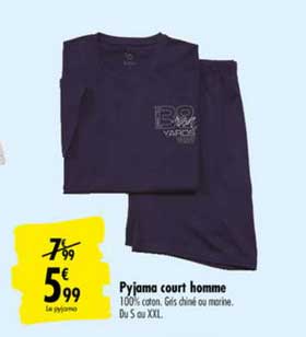 pyjama court homme