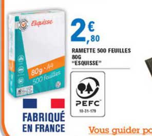 ramette 500 feuilles 80g esquisse