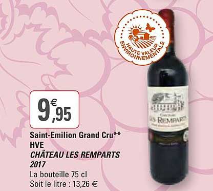 saint emilion grand cru hve château les remparts 2017