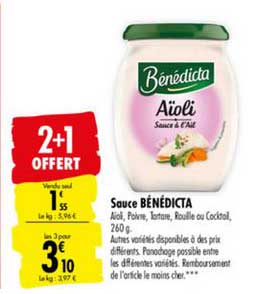 Sauce Bénédicta 2+1 Offert