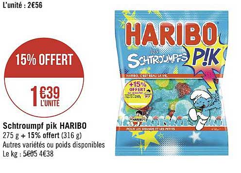 Schtroumpf Pik Haribo