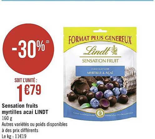 sensation fruits myrtilles acai lindt