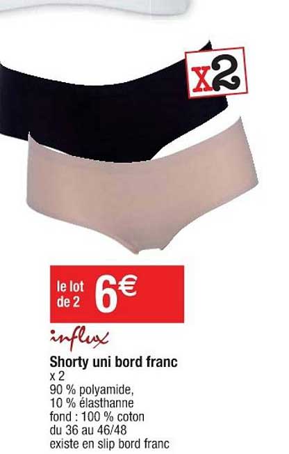 shorty uni bord franc influx
